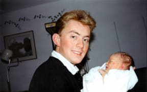 Baby Emily and Mark Longley (Supplied)