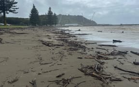Slash on Waikanae Beach.