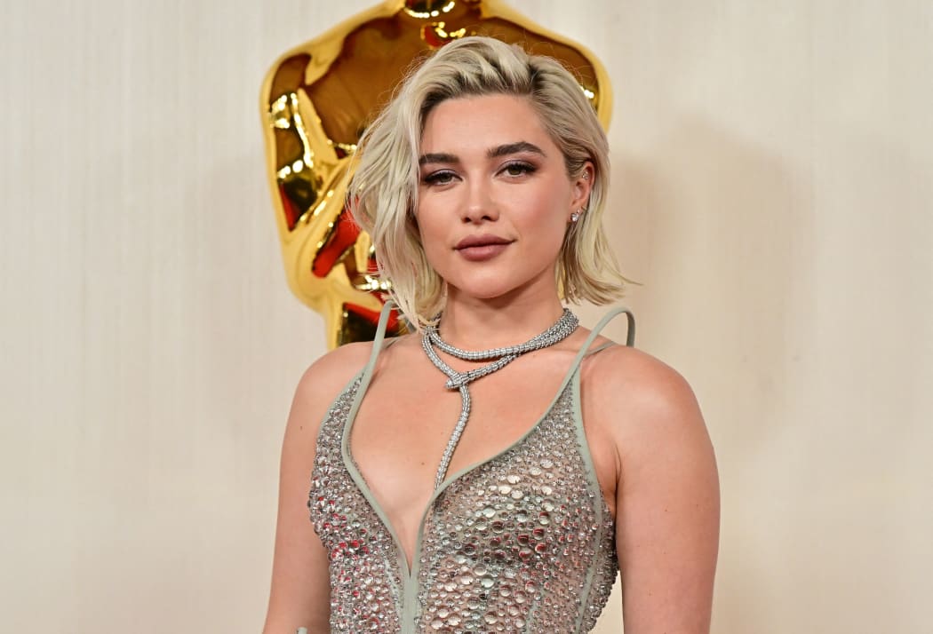 British actress Florence Pugh attends the 96th Annual Academy Awards at the Dolby Theatre in Hollywood, California on March 10, 2024. (Photo by Frederic J. Brown / AFP)