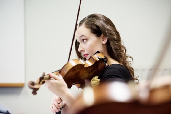 NZSQ violinist Monique Lapins