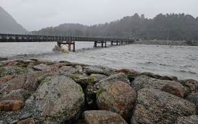 The Waiho River in Franz Josef is at 8 metres as rain hits Westland.