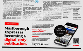 The Marlborough Express newspaper printed its last edition this week after 160 years.