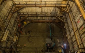 City Rail Link: works at corner of Albert and Victoria Street.