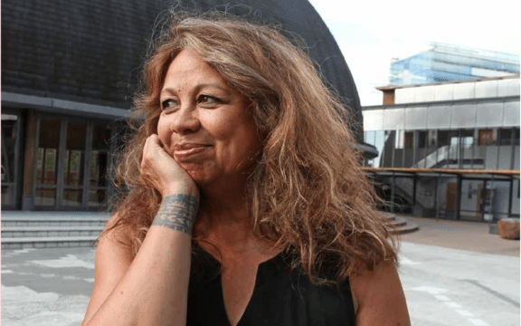 Lupematasila Misatauveve Dr Melani Anae outside the University of Auckland's Centre of Pacific Studies