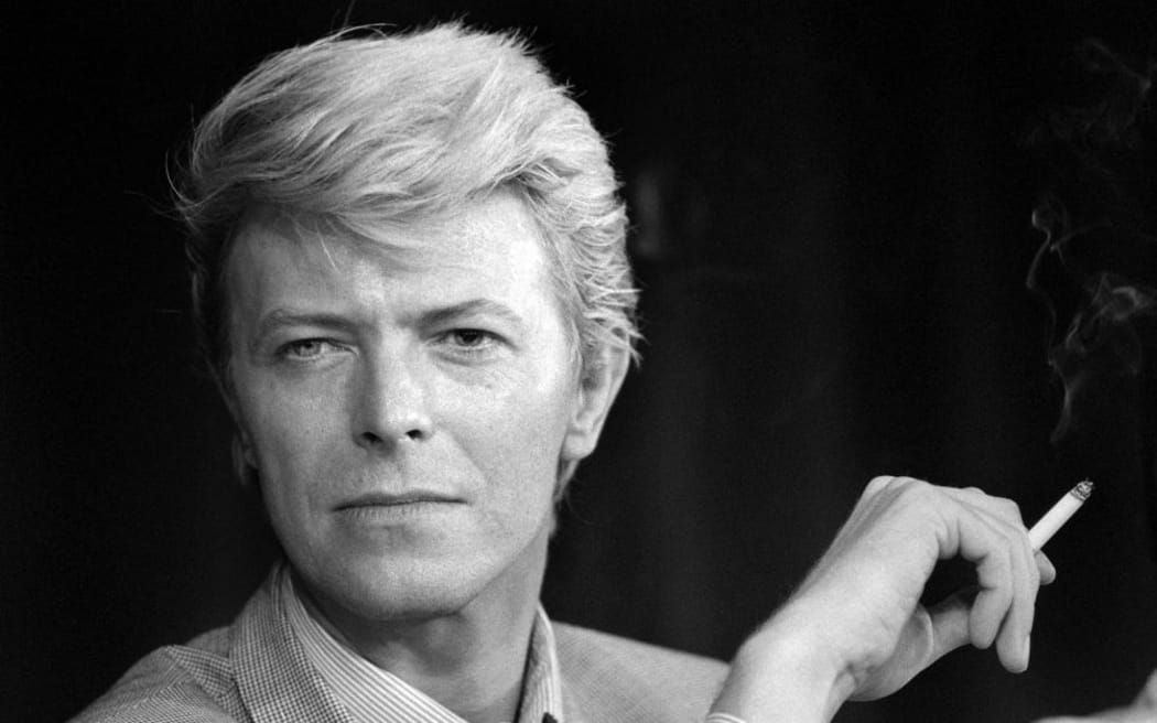 (FILES) In this file photo taken on May 11, 1983, British singer David Bowie during a press conference at the 36th Cannes Film Festival.