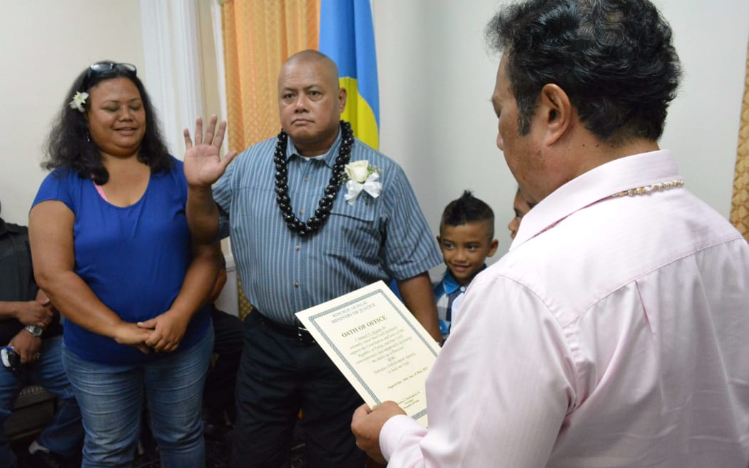 Ismael Aguon, Director of Palau's Narcotics Enforcement Agency.