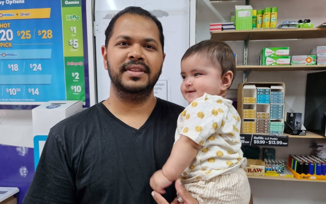Rinkesh Patel works at Rocky's Superette, Sandringham, Auckland.