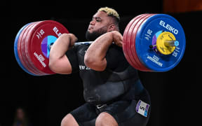 David Liti of New Zealand during the 2022 Commonwealth Games