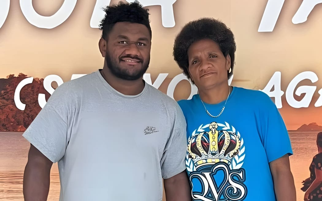 Timoci Tavatavanawai with his biggest supporter, his mother Melania Raqina.