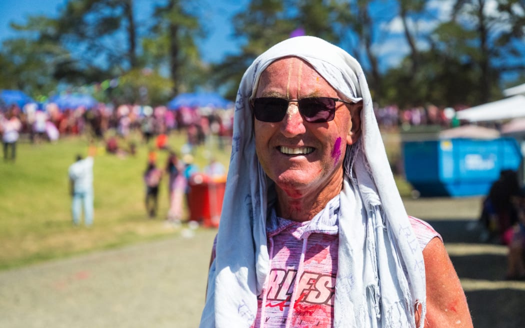 Thousands attended Krisha Holi in Kumeu, Auckland.