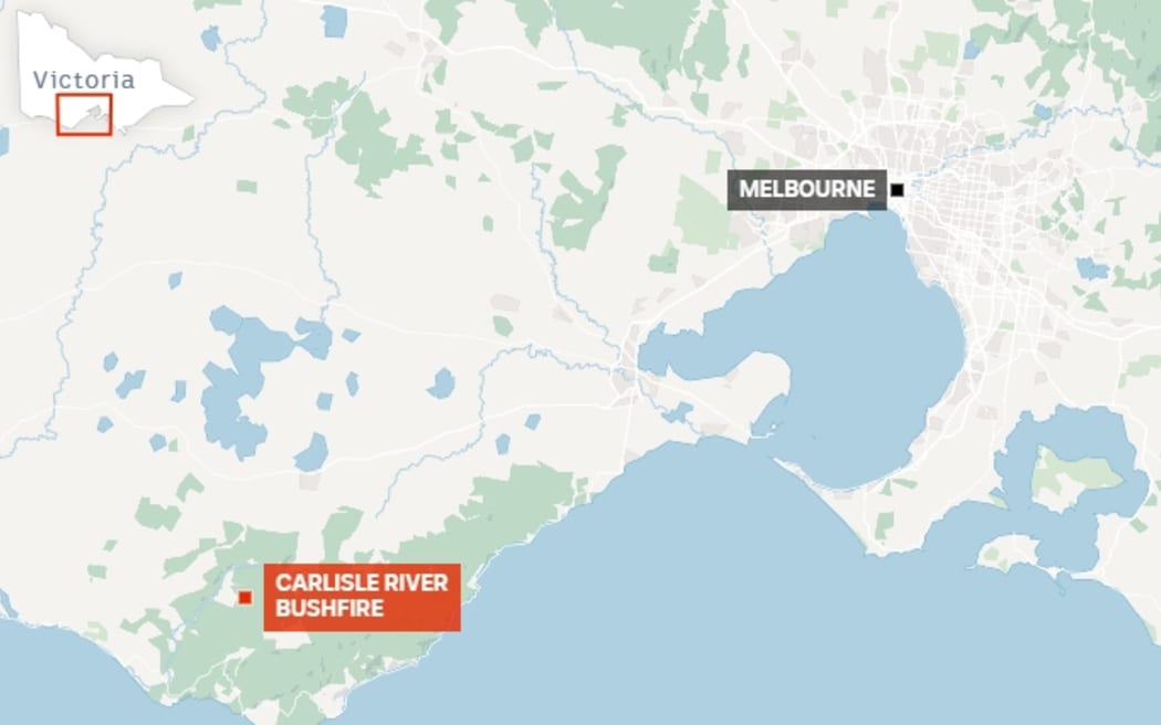 The Otways area, where the fire is burning, on 25 January, 2026.