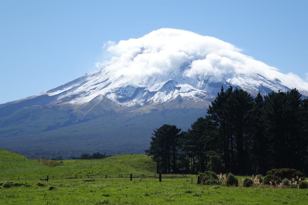 Snow on Mt Taranaki - 20 January 2017