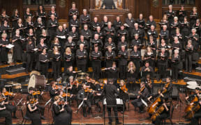 City Choir Dunedin at an April concert, Karl Jenkins: The Armed Man