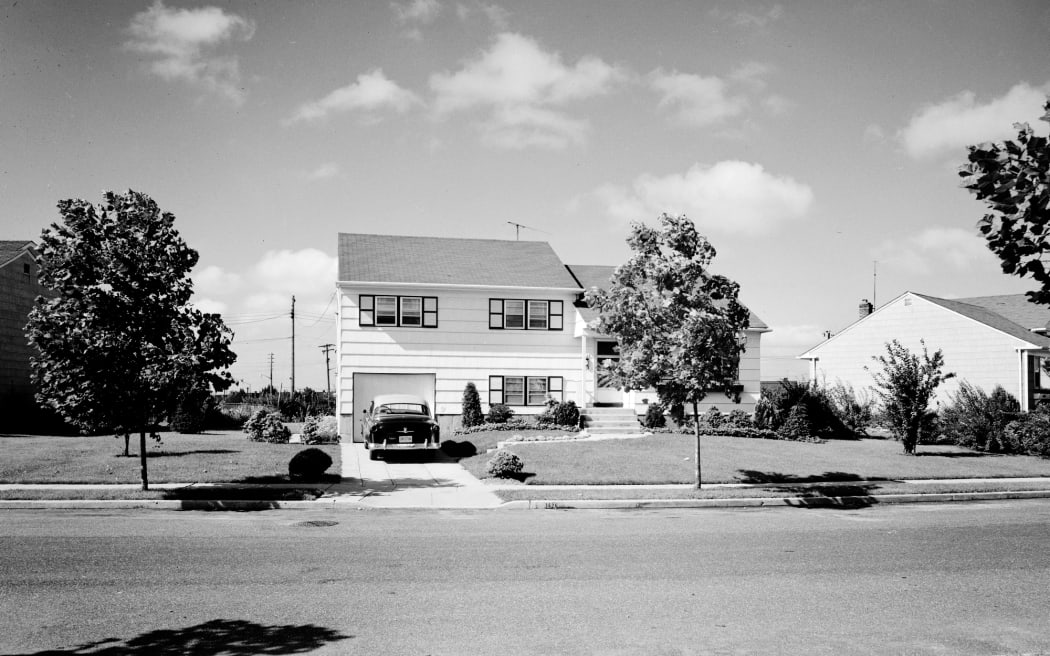Suburban houses in postwar Levittown, USA