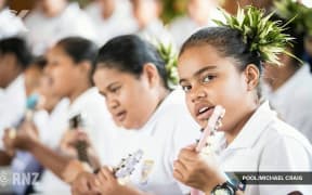 Prime Minister lands in Niue to family welcome