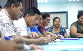 Youth meeting in Samoa.