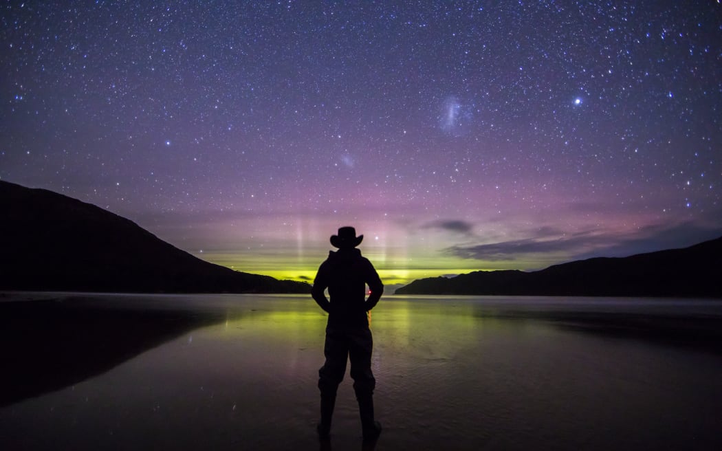 Aurora Australis Over the Tasman Sea from SouthWest National