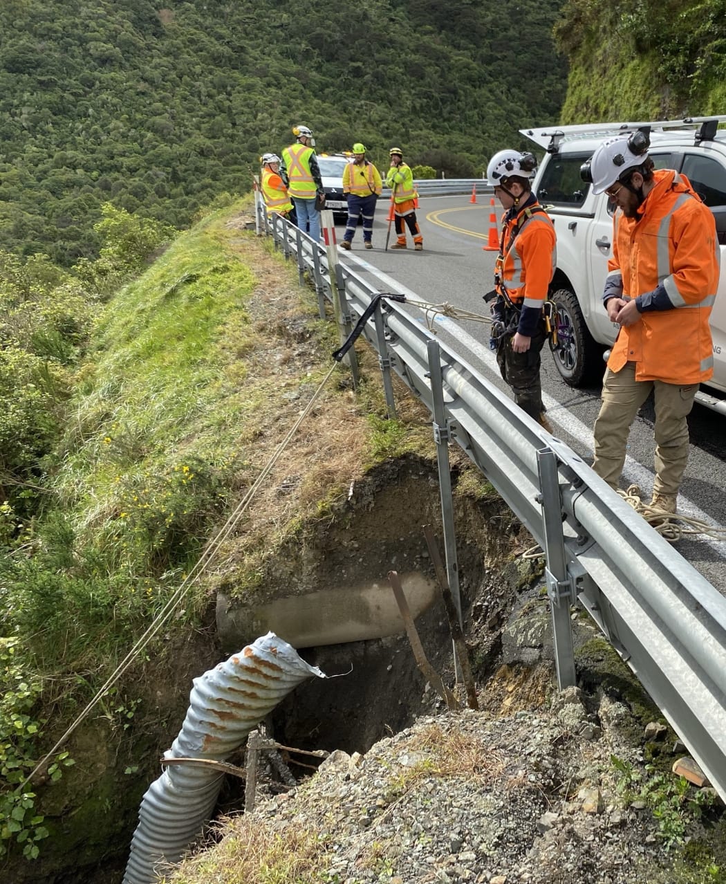 A slip on State Highway 2 Remutaka Hill.