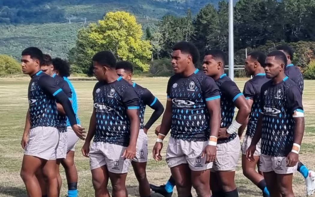 Fiji under 20 players training in Taupō ahead of their match against the Hurricanes under 20.
