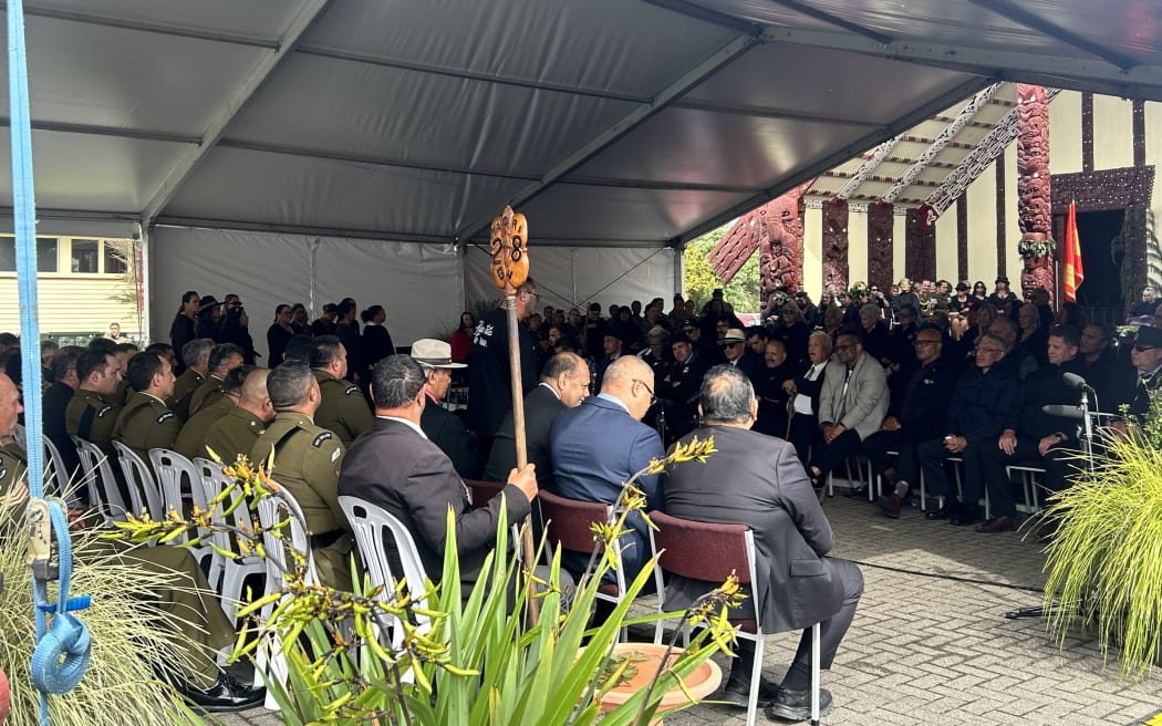 Hundreds of people gathered to farewell Sir Robert Gillies on Monday.