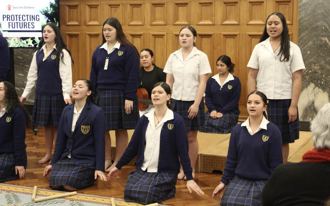 Wellington East Girls' College kapa haka group.