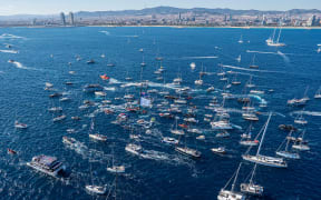 The final race (race day 6) of the 37th America's Cup, 19 October, 2024.