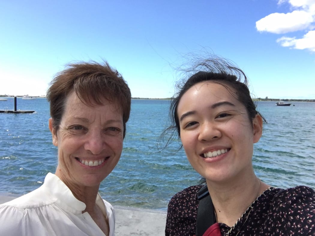 Sharon Brettkelly and Jessie Chiang in Tauranga.