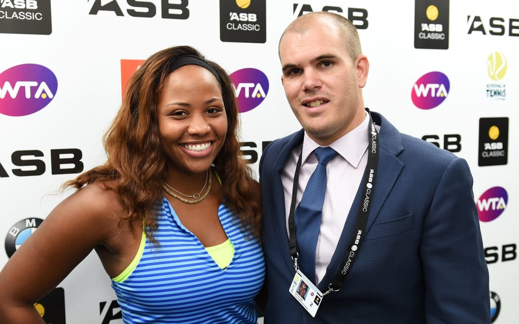 Taylor Townsend (USA) and tournament director Karl Budge.