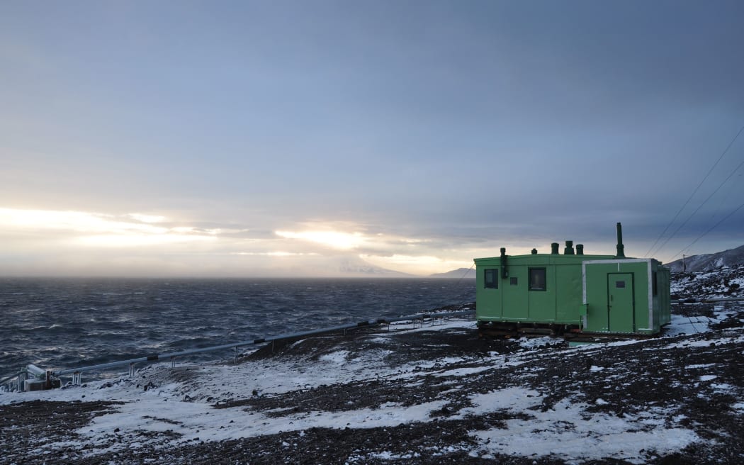 Hut in the antarctic