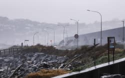 Heavy swells at Lyall Bay in Wellington amid wild weather.