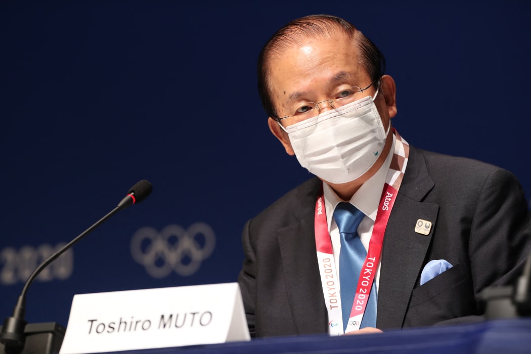 Tokyo 2020 CEO Toshiro Muto attends the press conference at the Main Press Center (MPC) at Tokyo International Exhibition Center in Tokyo, Japan, 17 July 2021.