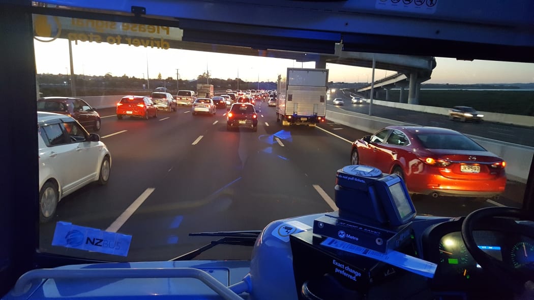 Buses are required to leave the northwestern motorway bus lane and join traffic when passing interchanges