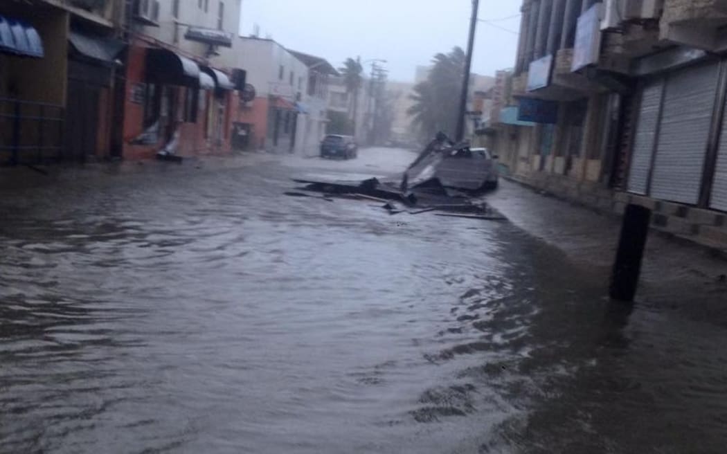 Flooding after Tropical Storm Bavi passed by Northern Marianas