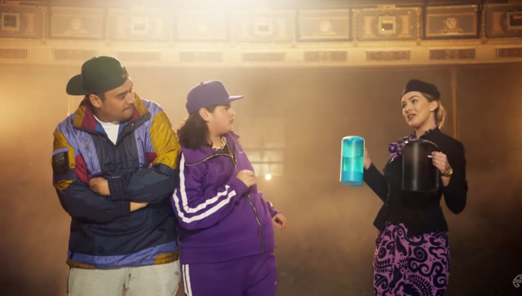 A still from the new safety video "it's kiwi".