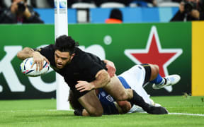 Nehe Milner-Skudder scores against Namibia RWC2015
