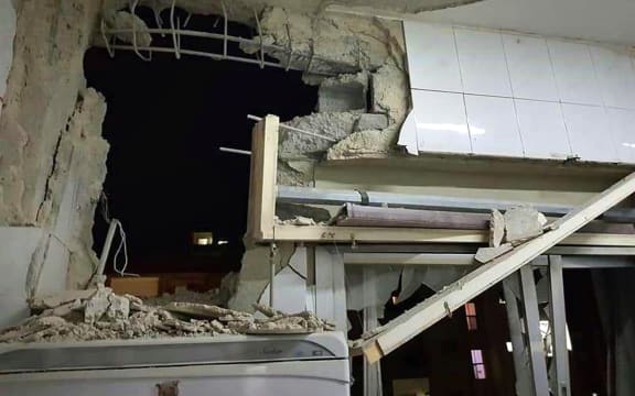 Syria's state media released images of what they say are destroyed houses near Damascus.
