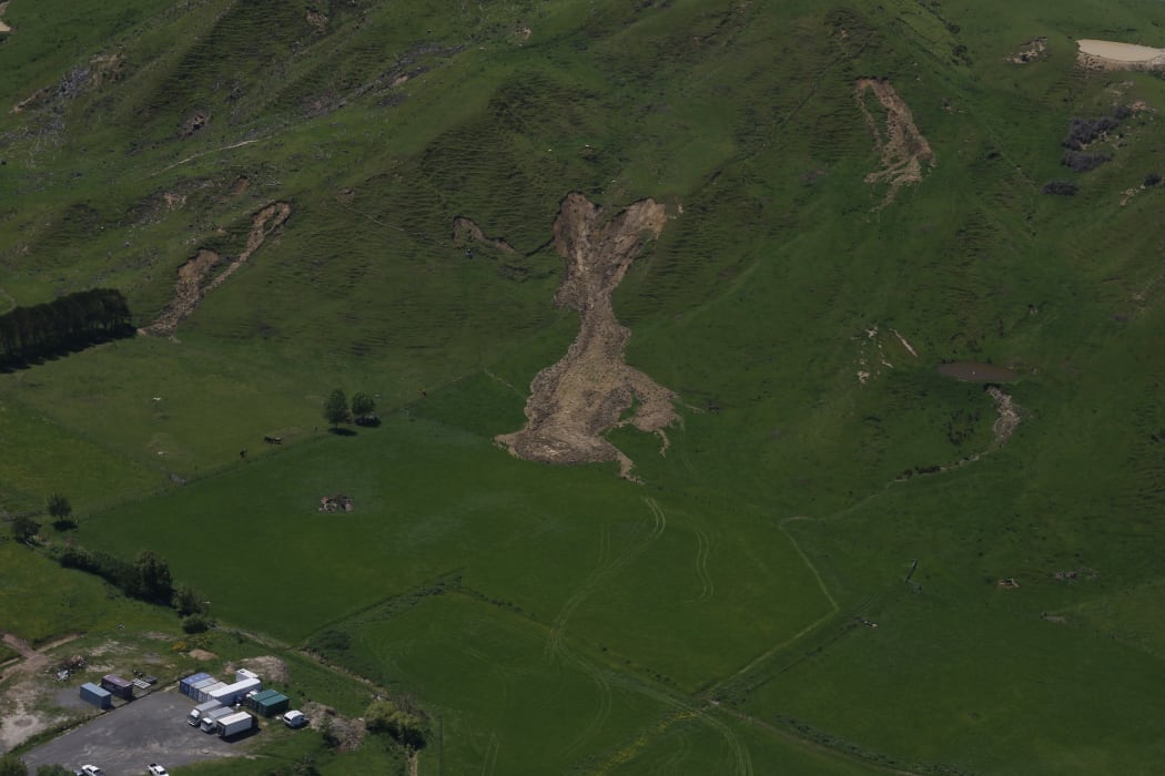 A slip on farmland off Wheatstone Rd in Gisborne.