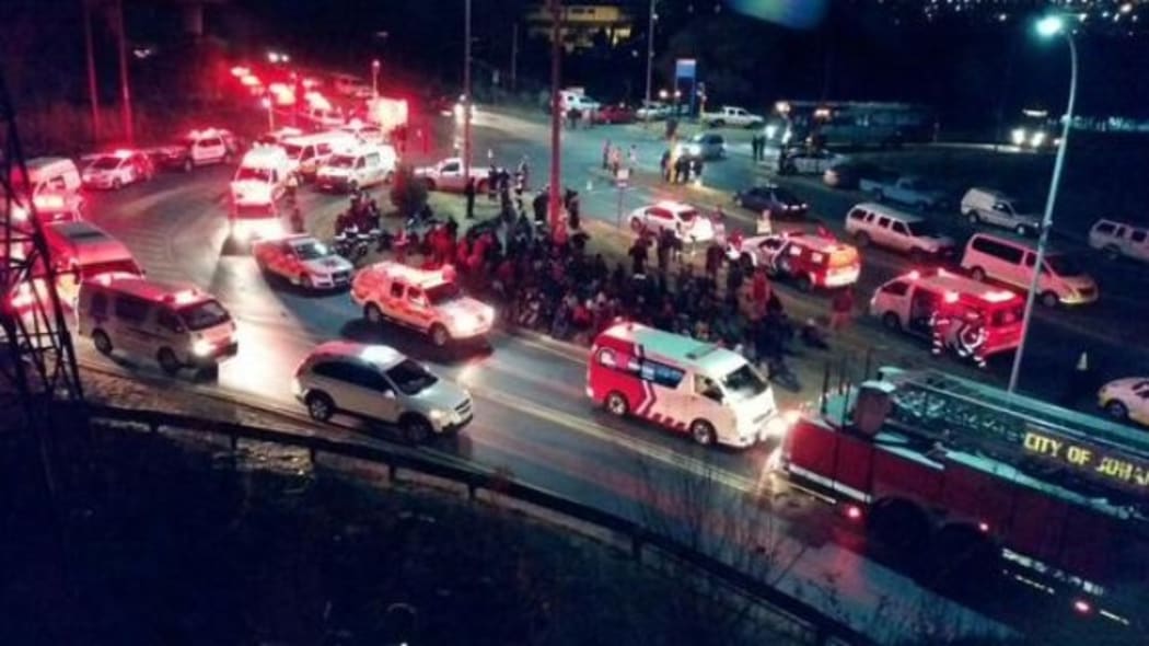 An image released by private emergency medical care provider ER24 showing the scene of the crash.