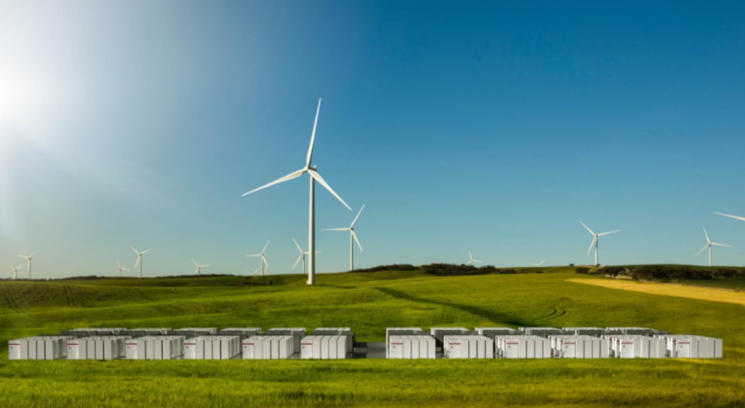 Tesla's plant stores energy from the Hornsdale wind farm in South Australia.