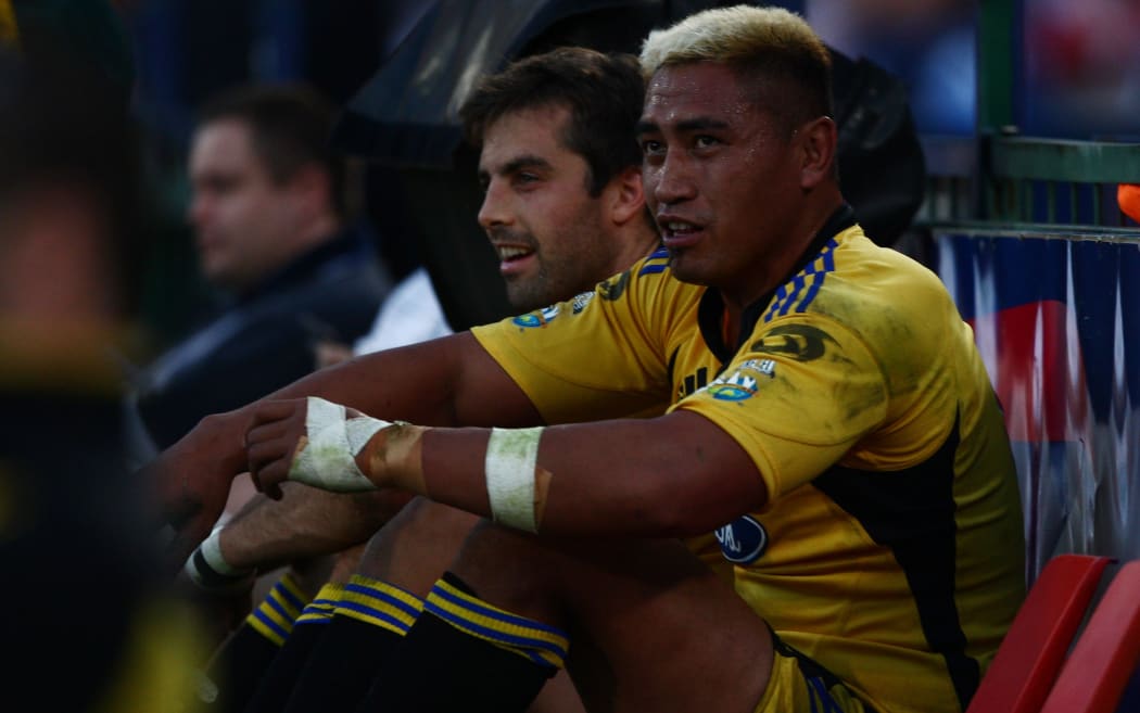 Jerry Collins and Conrad Smith together in a Pretoria sin-bin, 2008.