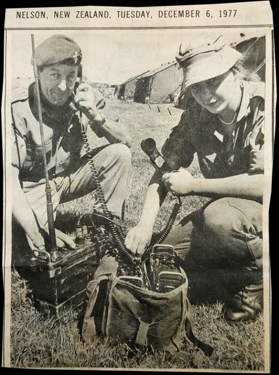 Lynda Topp in the Territorial Force Signals Platoon, Nelson, 1977