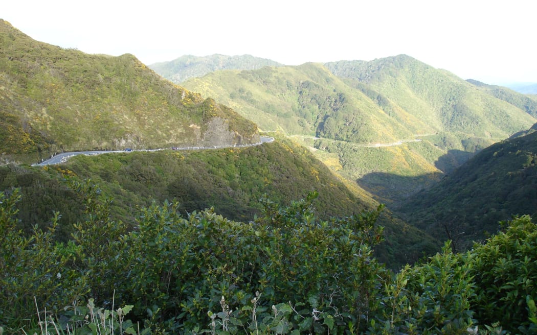 State Highway 2 (Rimutaka Hill Road) near the top of the range