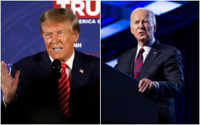 Donald Trump and Joe Biden composite image.