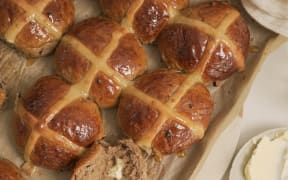 Miso hot cross buns