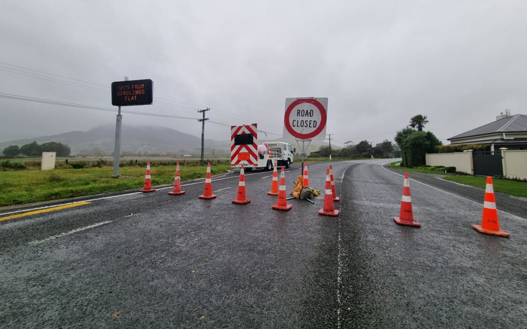 SH75 at Tai Tapu closed