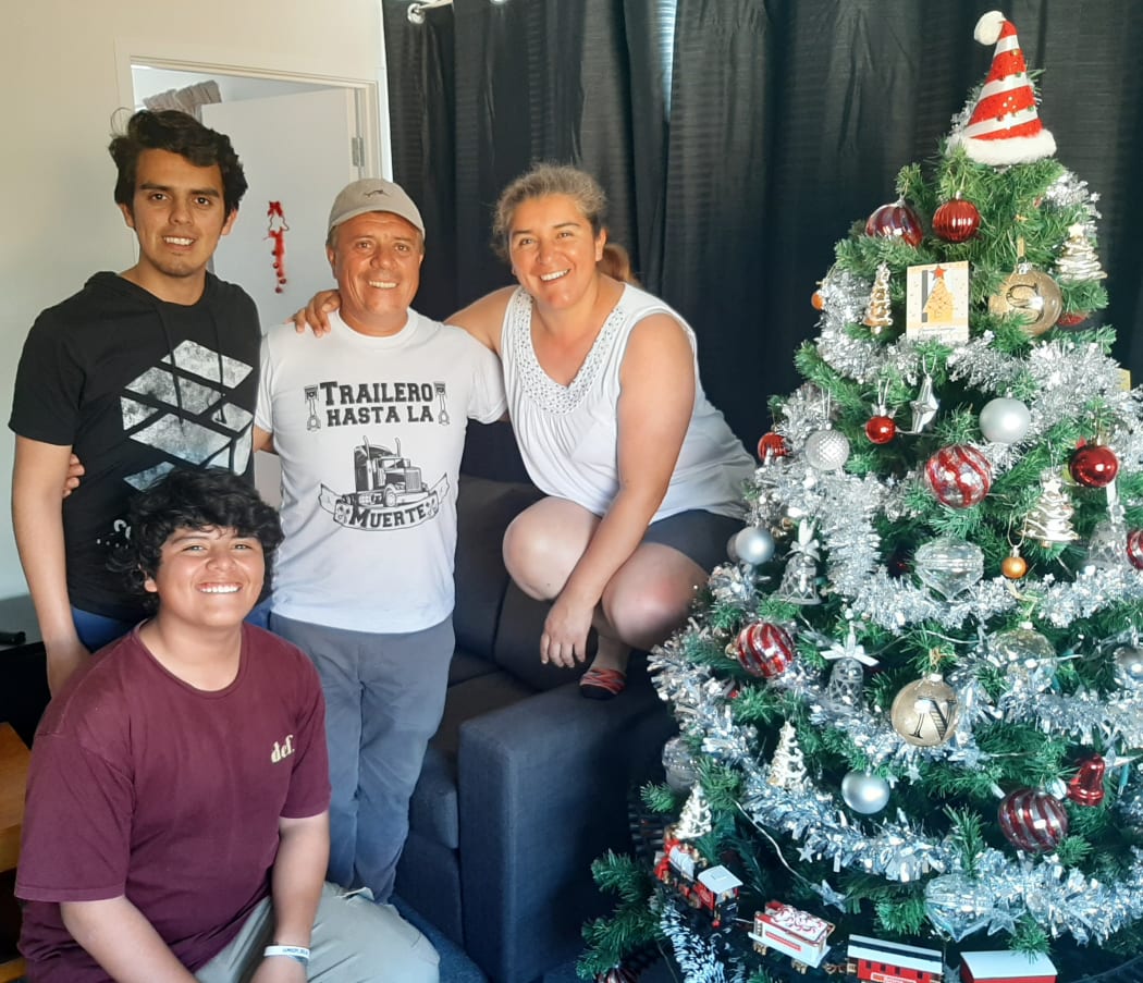 Gonzalez family (L-R) Thomas (14), Giovanny (23) Gabriel and Barbara.