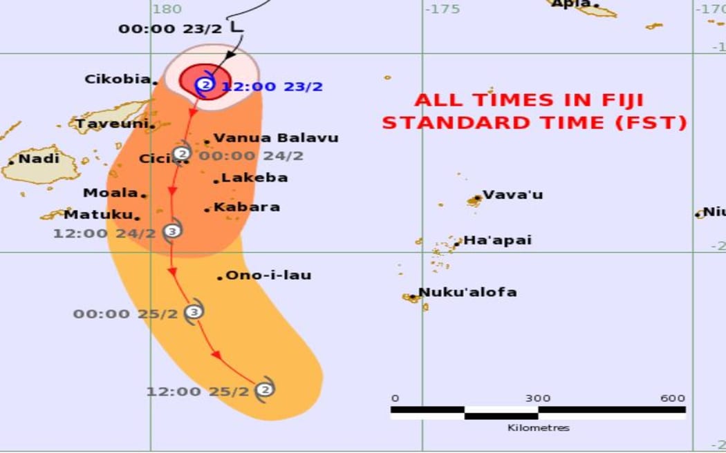 Tropical cyclone Rae is now a category 2 storm and multiple warnings are in place in Fiji.