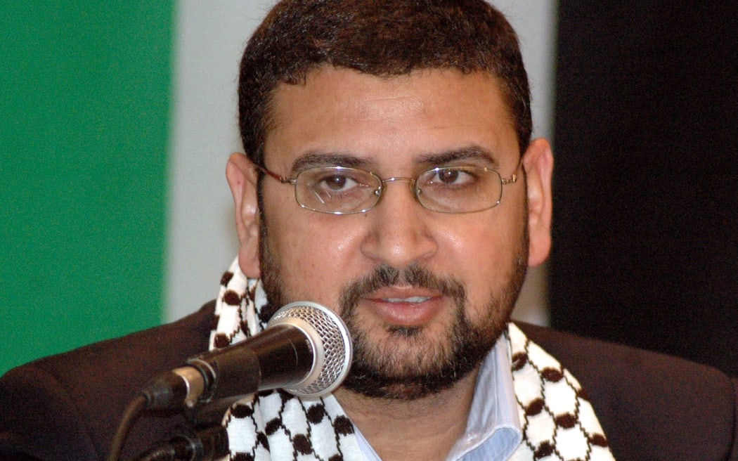 Sami Abu-Zuhri, a spokesman for the Islamist Palestinian movement Hamas addresses a news conference in Istanbul, on January 17, 2009. At least 1,203 Palestinians, including 410 children, have now been killed and 5,300 wounded in the three-week-old Israeli offensive. Egypt has invited several heads of state, along with Palestinian president Mahmud Abbas and UN Secretary General Ban Ki-moon, to a summit on the Gaza crisis on Sunday, diplomatic sources said.          AFP PHOTO/STR (Photo by AFP)