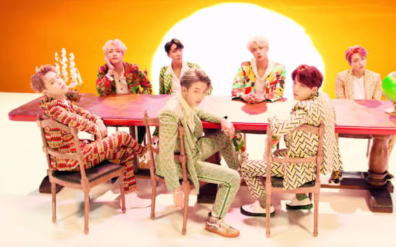 BTS in their music video 'Idol'.