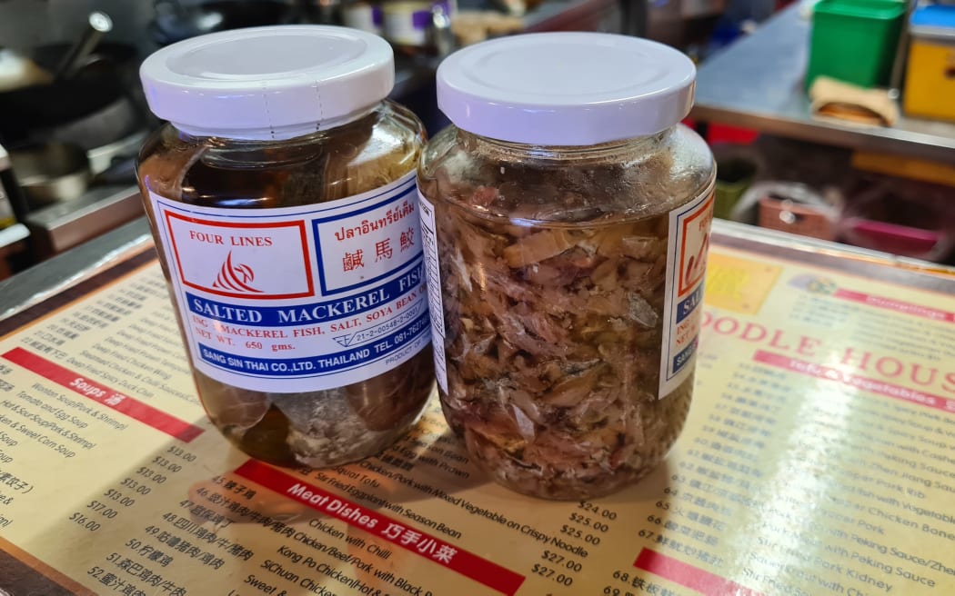 932 BBQ Noodle House's canned salted fish product, which they use in three of their menu items, comes from overseas.